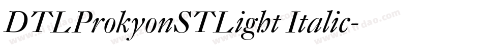 DTLProkyonSTLight Italic字体转换